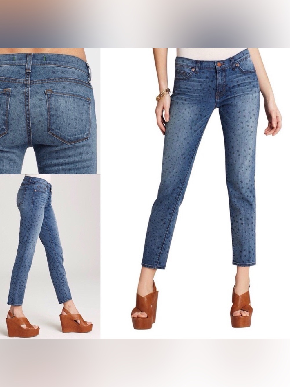 J Brand Vintage Star Capri Jeans Crop Stretch Mid Rise Denim 2010